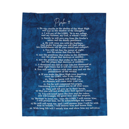 Psalm 91 Velveteen Plush Blanket