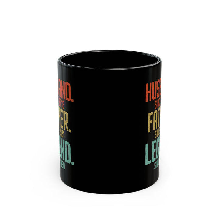Husband Father Legend Black Mug (11oz, 15oz)