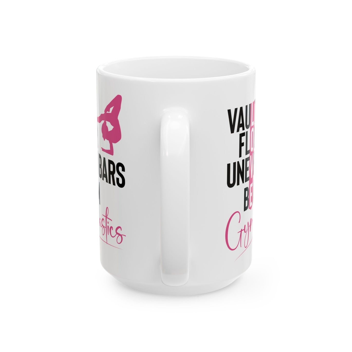 Vault Floor Uneven Bars Beam White Mug, (11oz, 15oz)