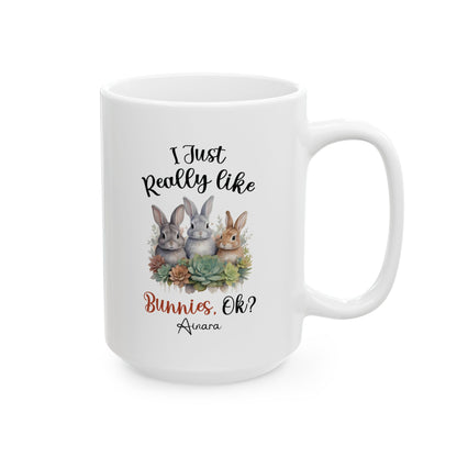 I Just Really Like Bunnies Mug – Personalized Gift for Bunny Lovers