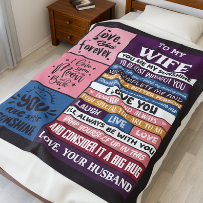 To My Wife Blanket
