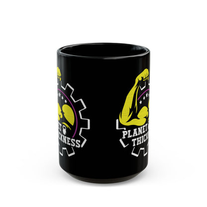 Planet Thickness Black Mug (11oz, 15oz)