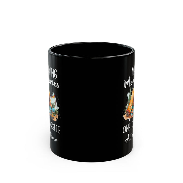 Cozy Glamping Tent with Campfire Ceramic Mug, (11oz, 15oz)
