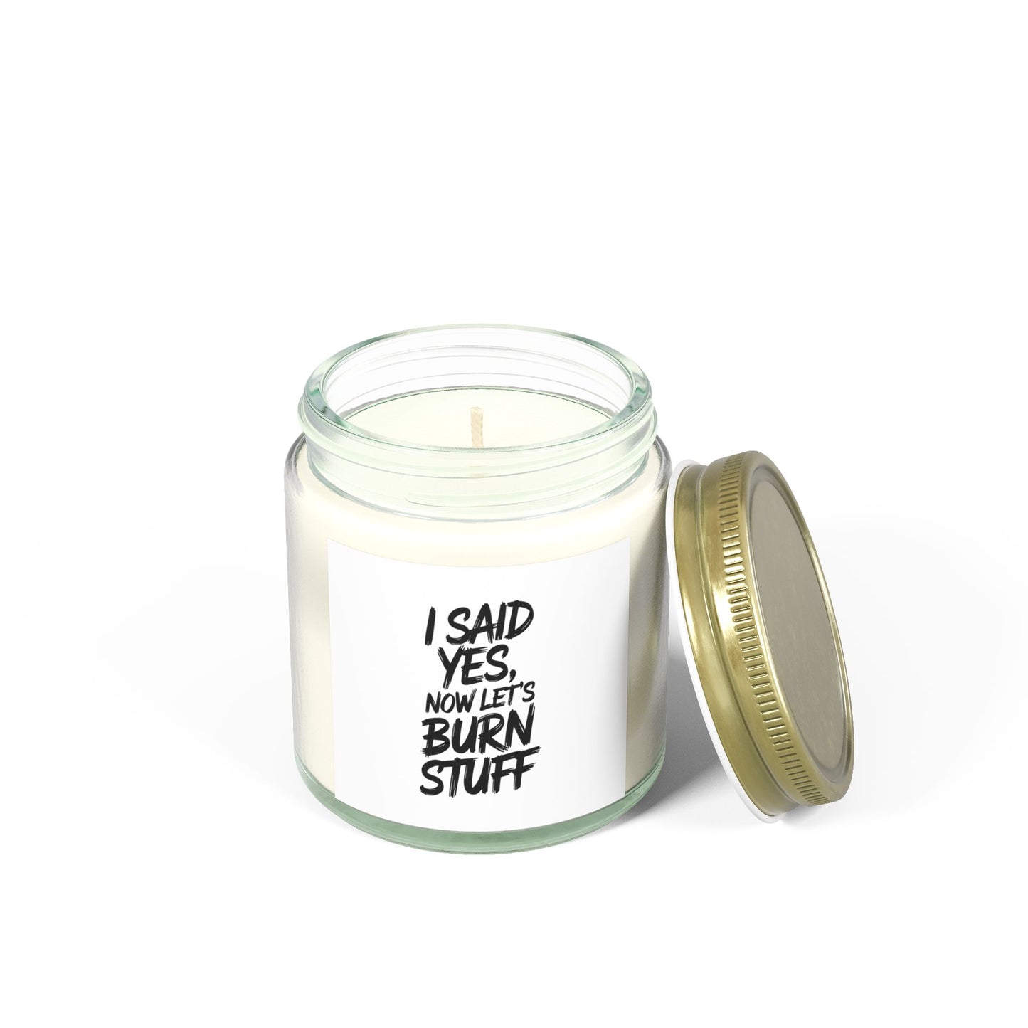 I Said yes so lets burn some stuff Scented Candles, Coconut Apricot Wax (4oz, 9oz)