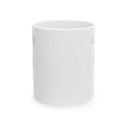 I Love You More Mug – Gold Typography – Romantic Funny Gift for Partner