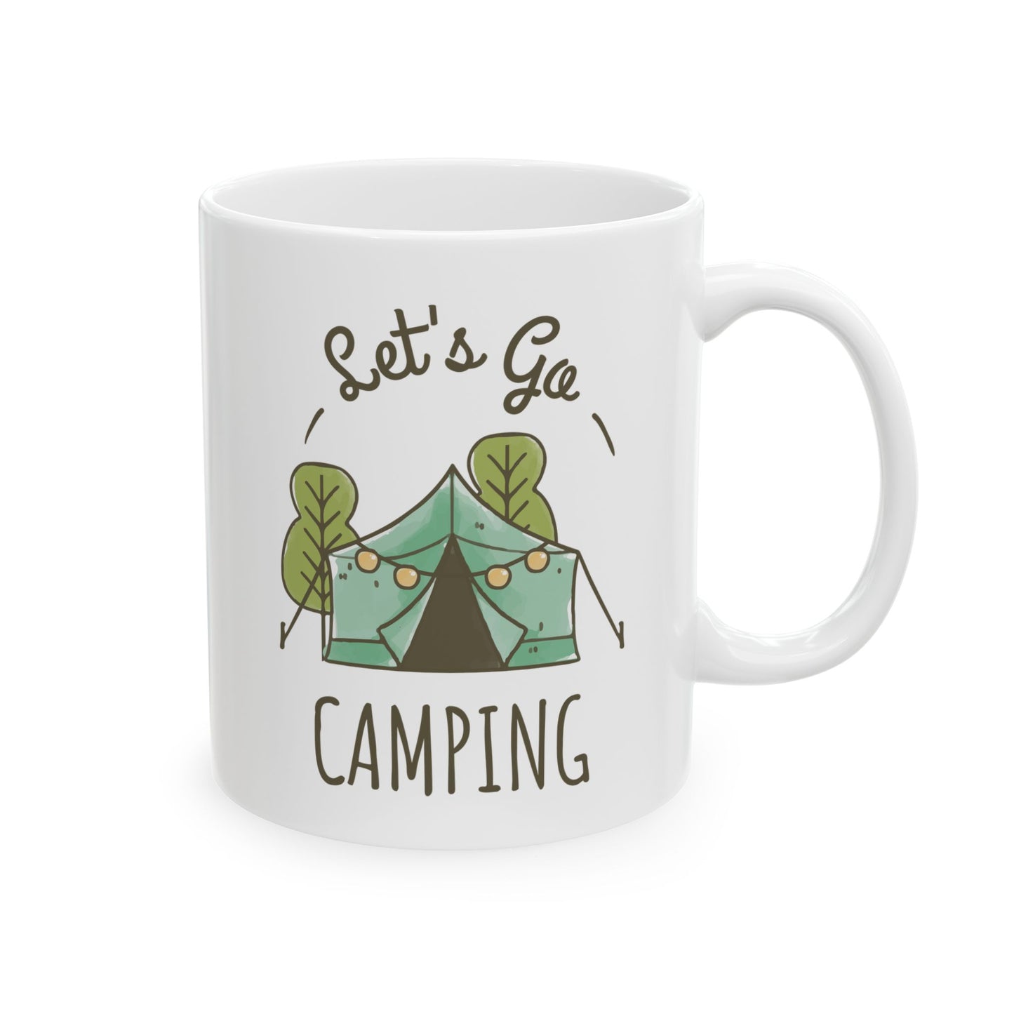 Let's Go Camping Ceramic Mug, (11oz, 15oz)