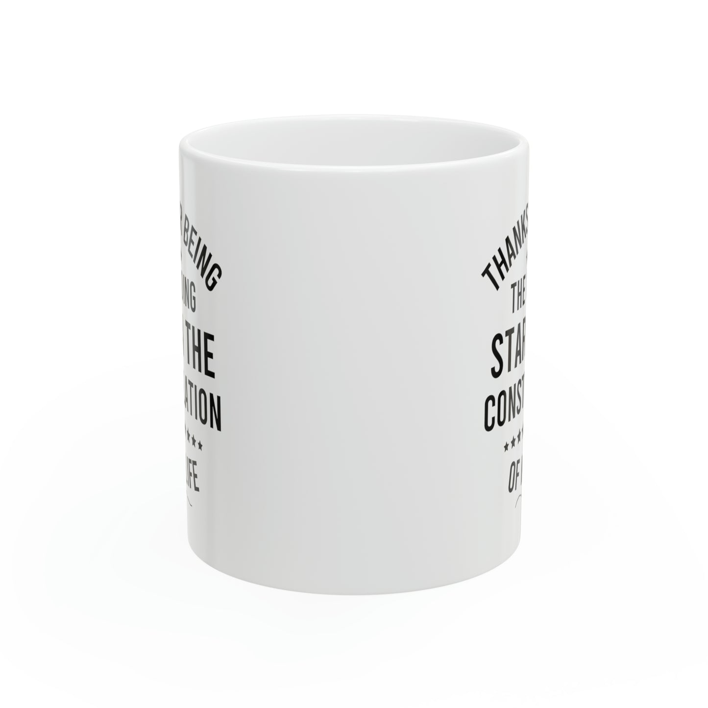 Inspirational Star Coffee Mug Thanks for Being the Guiding Light White Ceramic Motivational Gift