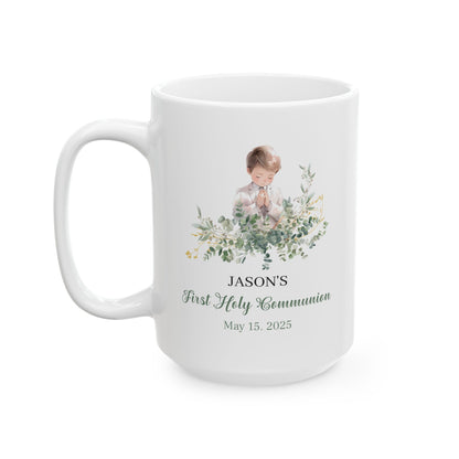 Jason's First Holy Communion Mug – Personalized May 15, 2025 Gift