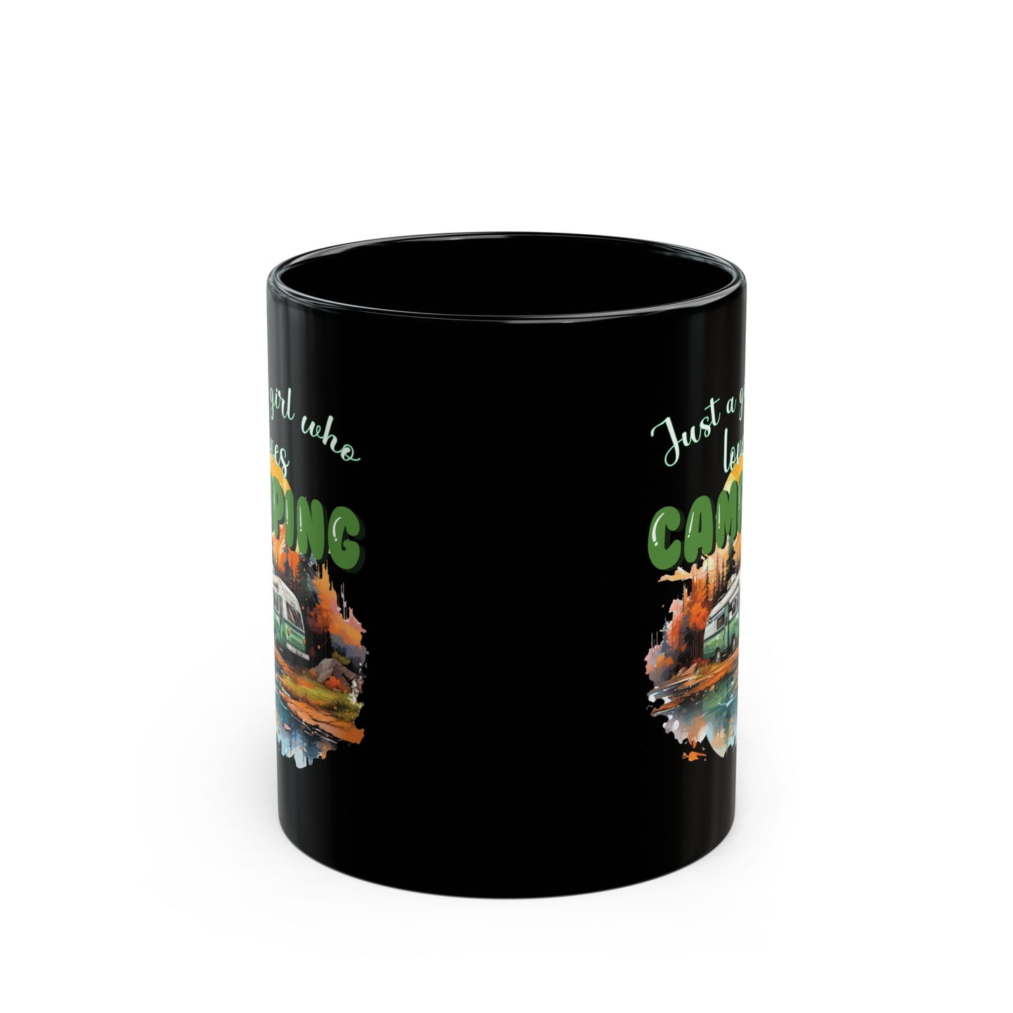 Just a Girl Who Loves Camping Black Mug (11oz, 15oz)