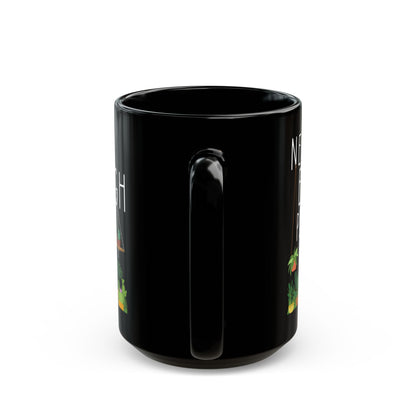 Never Enough Plants Mug – Black Ceramic Coffee Cup for Plant Lovers, Gardeners & Green Thumbs