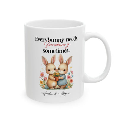 Everybunny Needs Somebunny Mug – Cute Bunny Friends Gift
