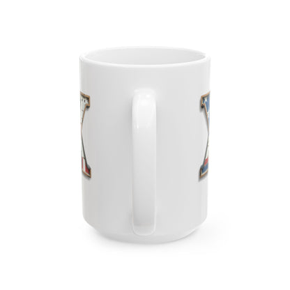 White USA Flag Letter X Mug – Personalized Patriotic Initial Coffee Cup Gift for Men, Veterans, and Proud Americans