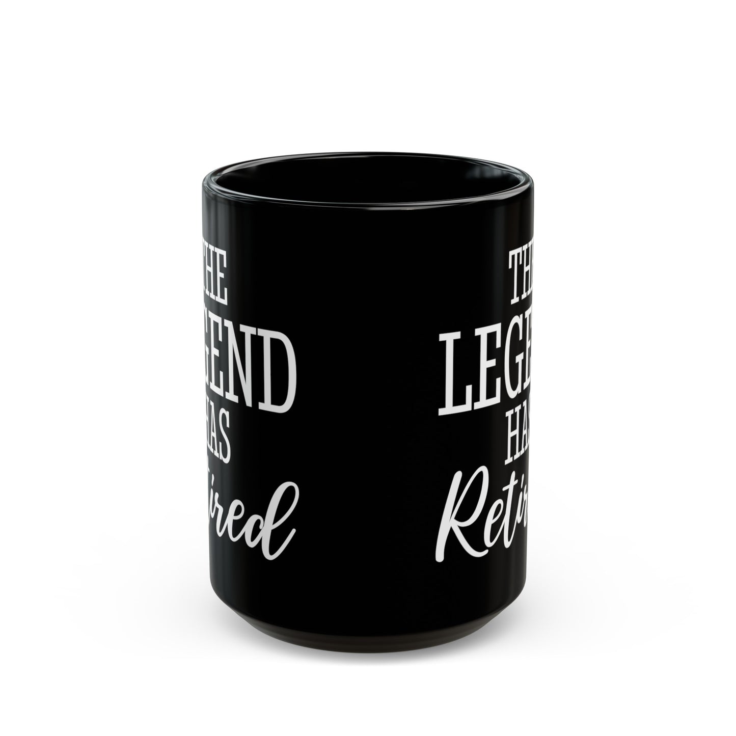 The Legend Has Retired Black Mug – Perfect Retirement Gift