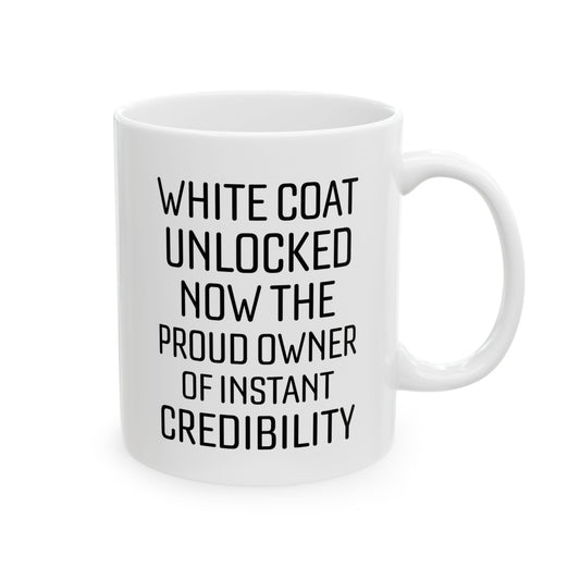 Funny White Ceramic Coffee Cup for Medical Students, Doctors, Residents – Med School Graduation Gift