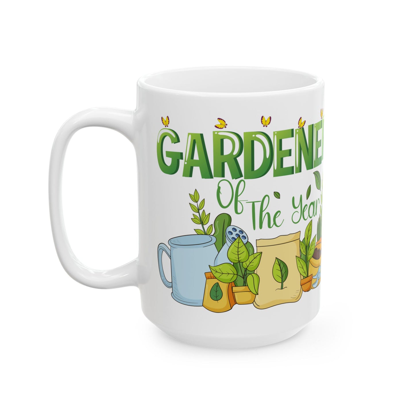 Give a Gift to a Garden Star – Gardener of the Year Mug White Ceramic Coffee Cup