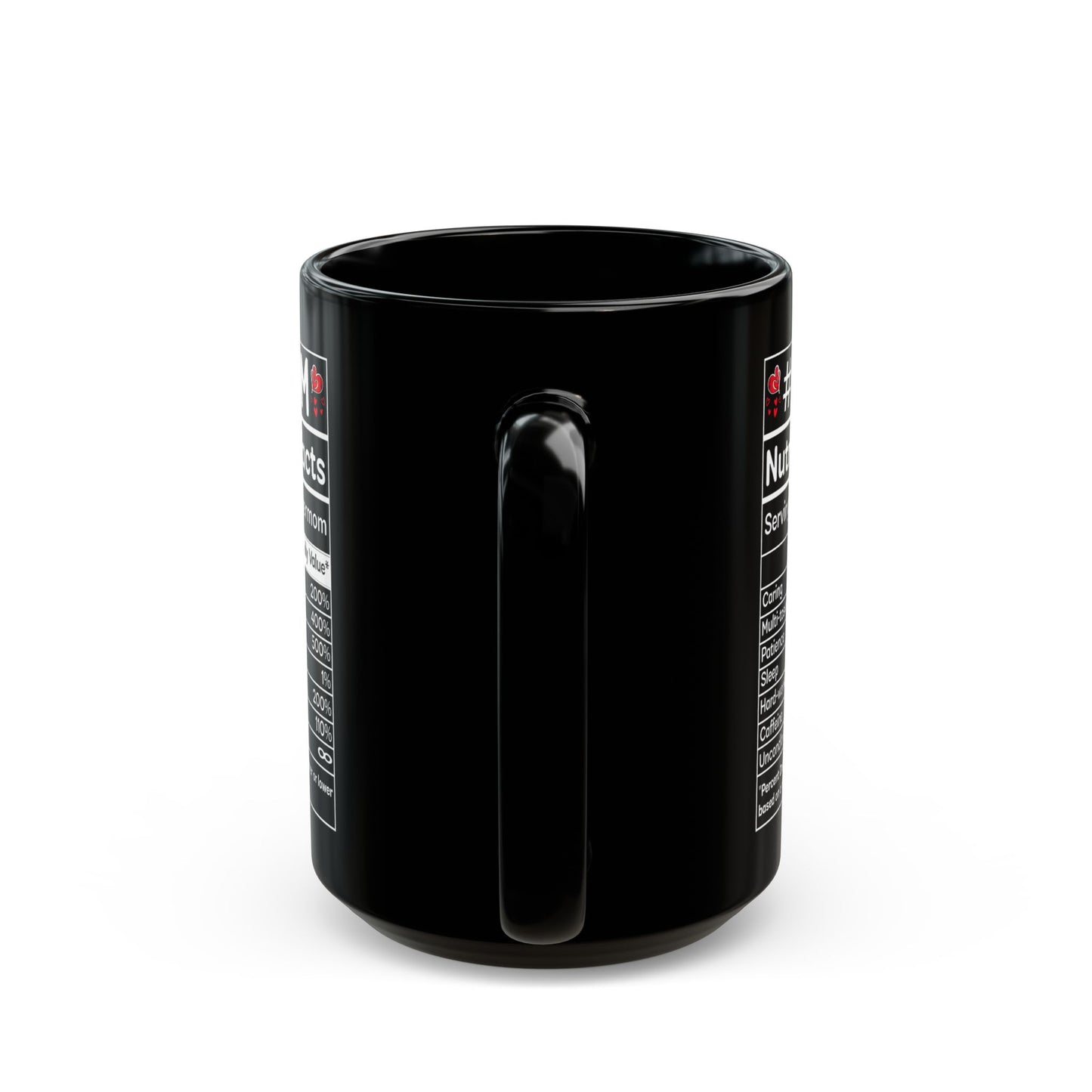 mom nutrition facts Black Mug (11oz, 15oz)
