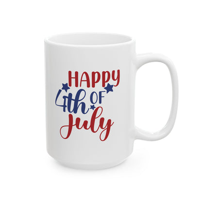Happy 4th Of July White Mug (11oz,15oz)