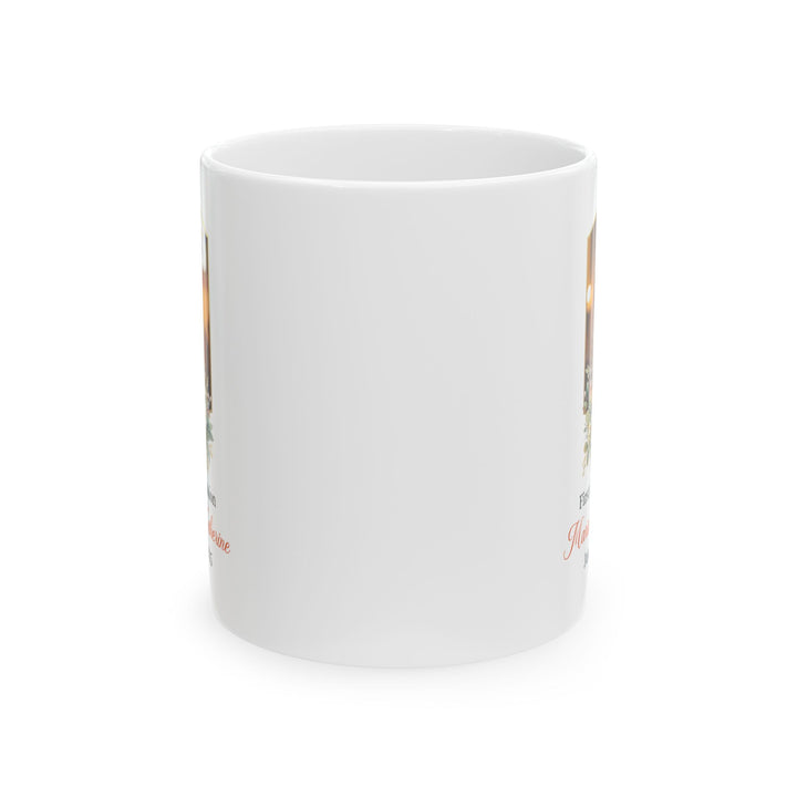 Custom First Communion Gift Mug for Girl – Personalized Keepsake with Name, Date & Photo – Floral Religious Gift for Catholic Celebration