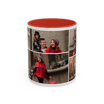 Happy Family Moments - Stylish Fall Family Photoshoot with Dad, Mom, and Daughter in Matching Outerwear Mug