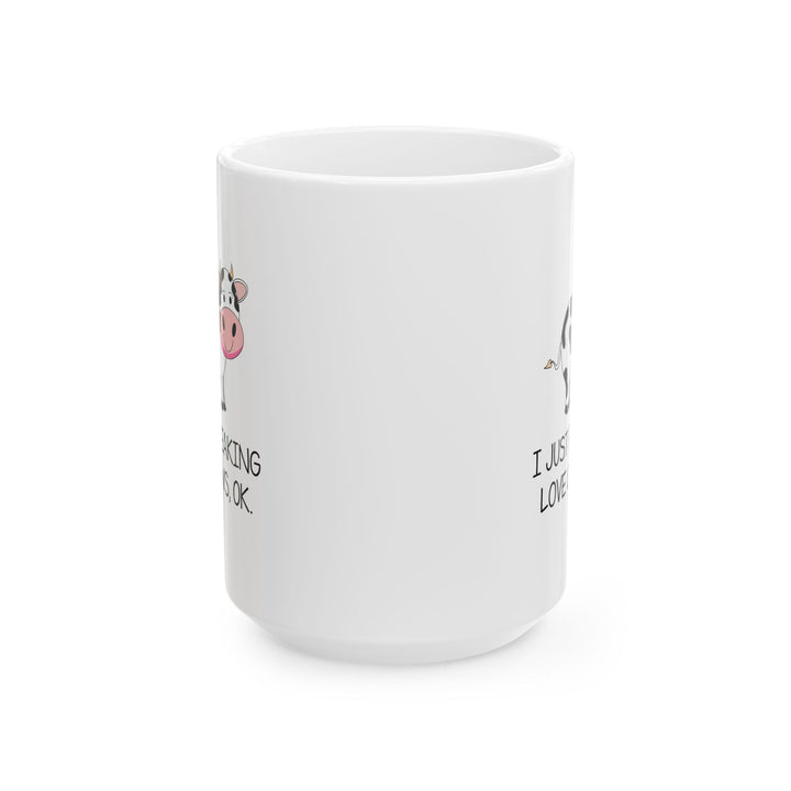 Funny Cow Mug – Cute Cow Coffee Cup for Farm Girls, Ranch Moms, or Cow Lovers