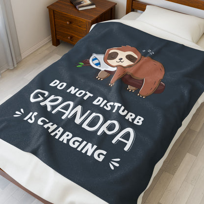 Do Not Disturb Grandpa Is Charging Blanket