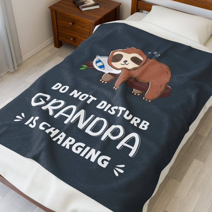 Do Not Disturb Grandpa Is Charging Blanket
