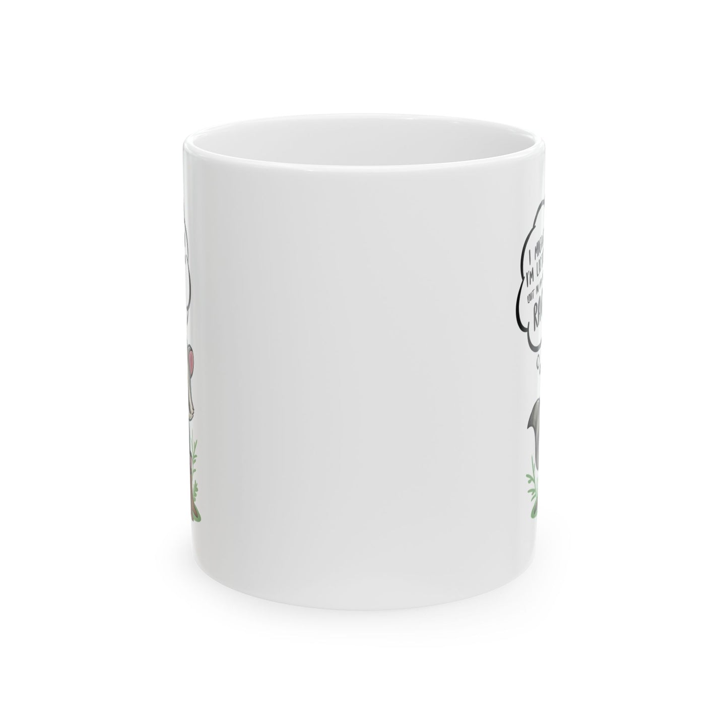 I might look like i'm listening to you v2, white Mug, (11oz, 15oz)