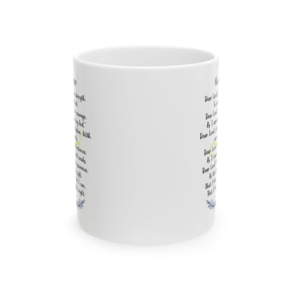 White Nurse Prayer Coffee Mug – Inspirational Christian Gift for RN, LPN, CNA – Thank You Mug for Nurses, Nursing Students, Healthcare Heroes