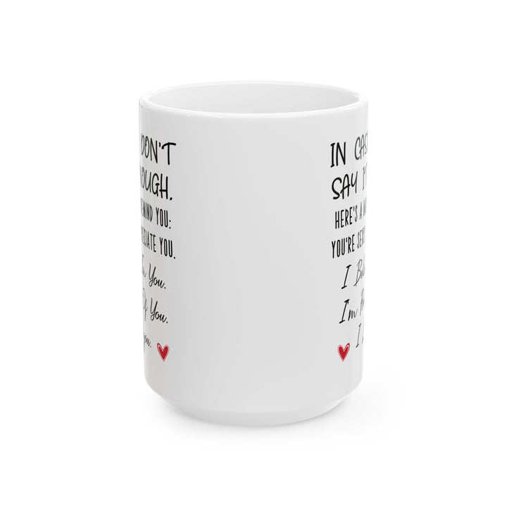 Encouragement Mug for Partner – I Believe in You, I’m Proud of You Appreciation Gift for Him or Her