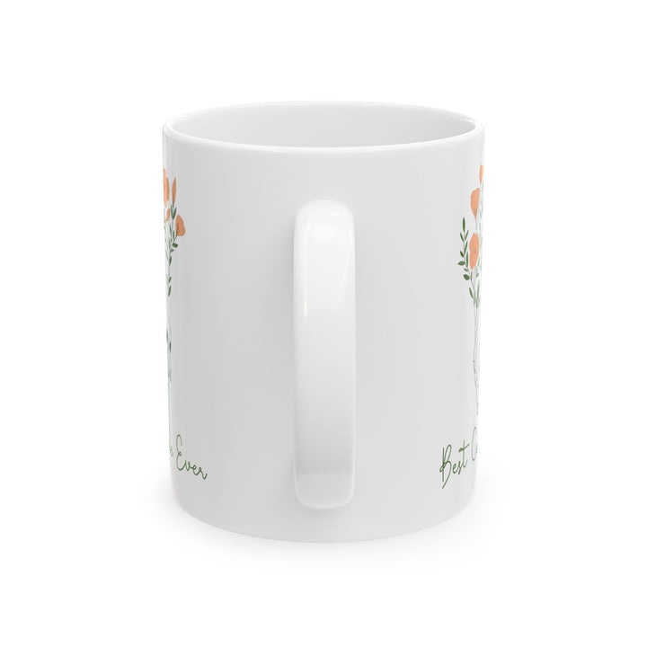 Best Couple Ever Mug – Floral Hand-Holding Illustration – Romantic Gift for Partners