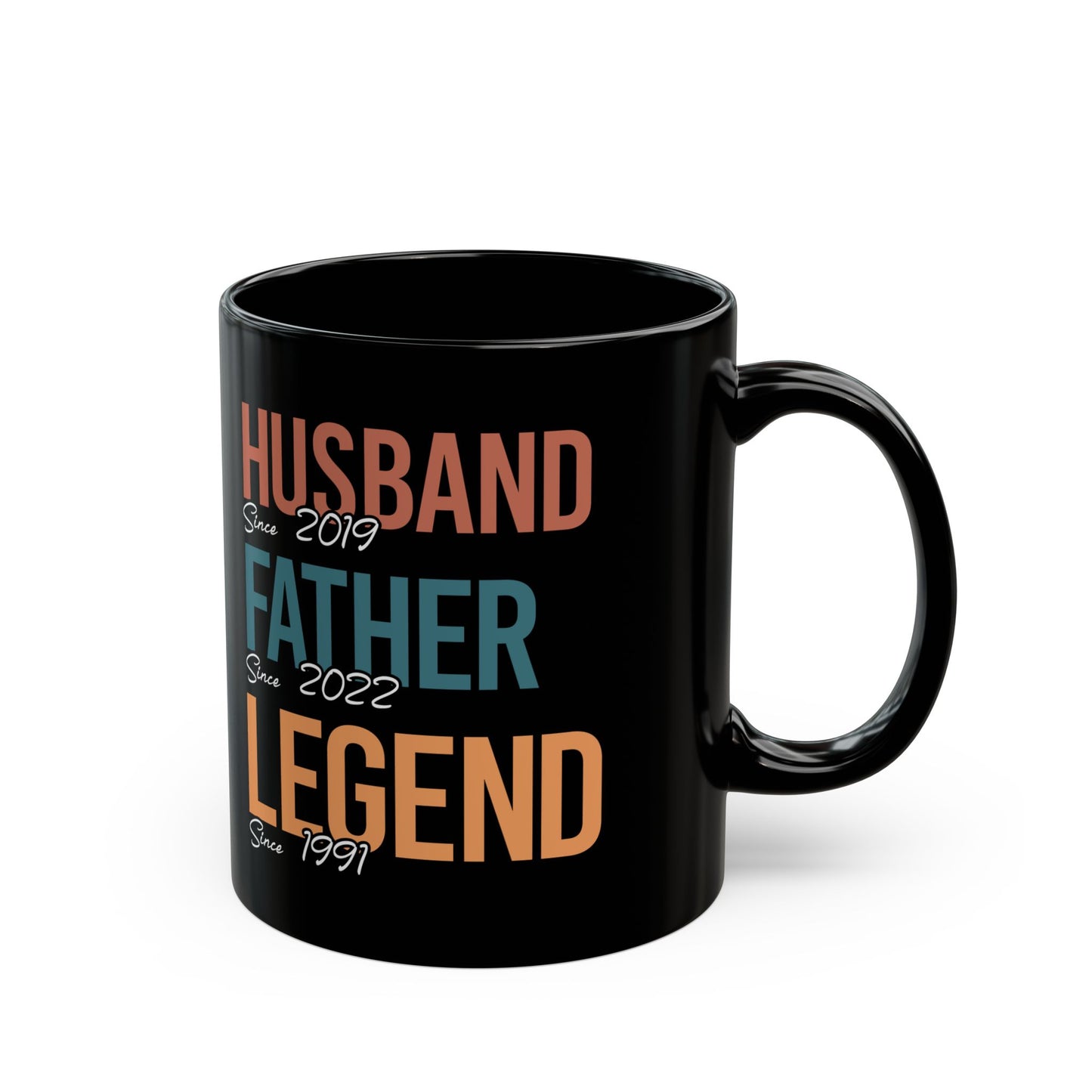 Husband Father Legend Black Mug (11oz, 15oz)