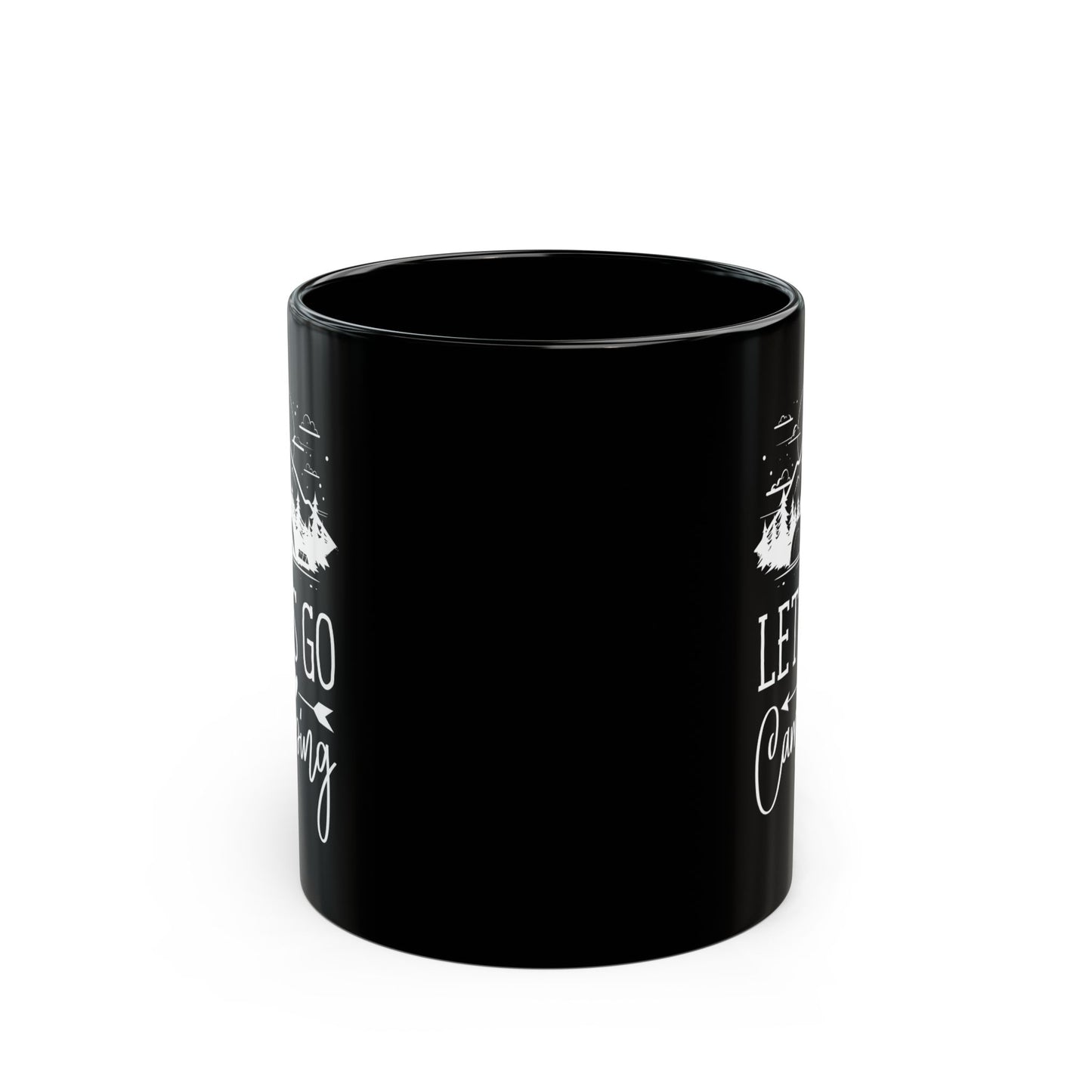 Cozy Camping Adventure Black Mug (11oz, 15oz)