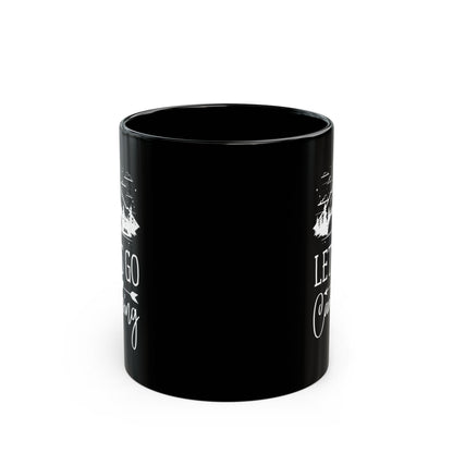 Cozy Camping Adventure Black Mug (11oz, 15oz)