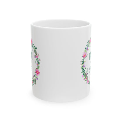 Walk By Faith Not By Sight Bible Verse Mug Floral Design