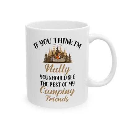 Nutty Camping Friends Ceramic Mug, (11oz, 15oz)