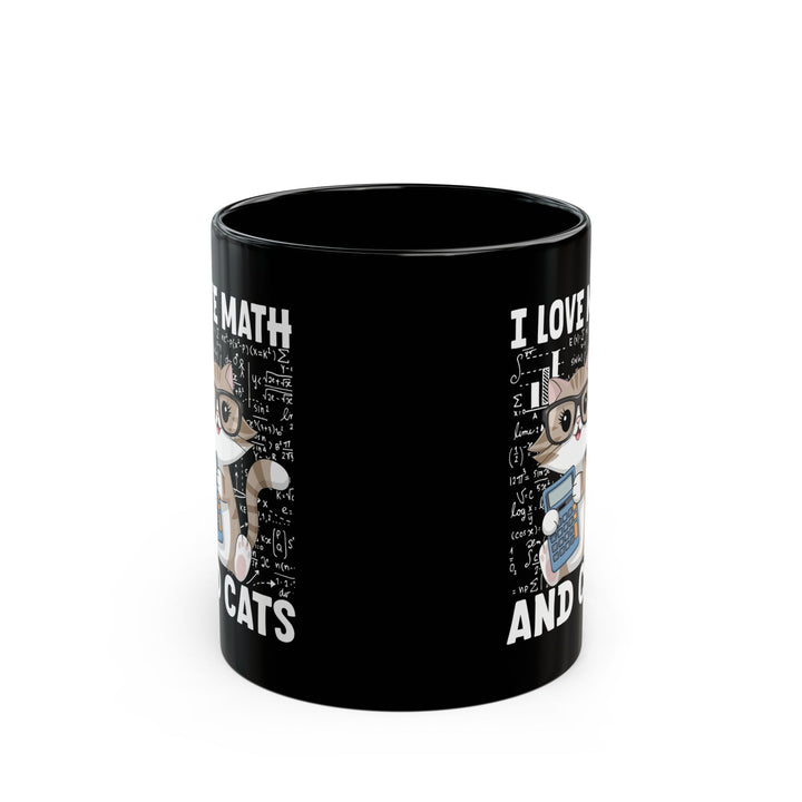 I Love Math And Cats Black Mug (11oz, 15oz)