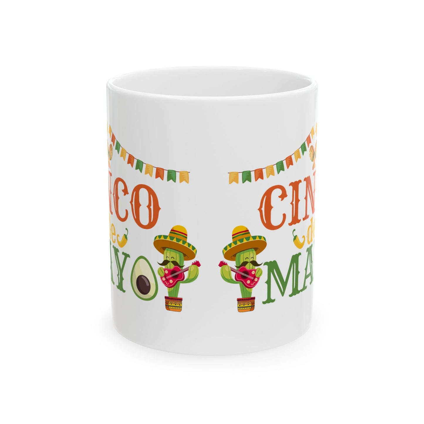 Cinco De Mayo White Mug, (11oz, 15oz)