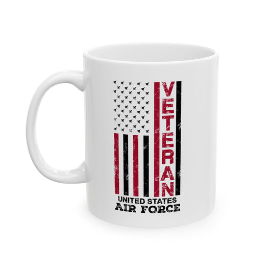 Air Force Veteran Coffee Mug – Patriotic USA Flag Gift for Military Hero