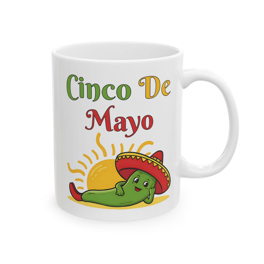 Cinco De Mayo White Mug, (11oz, 15oz)