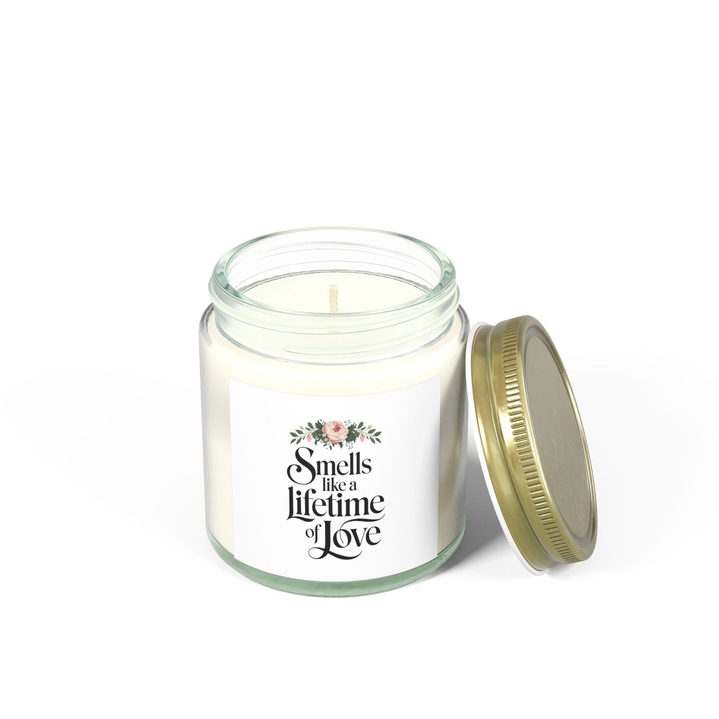 Smell Like Life Time of Love Scented Candles, Coconut Apricot Wax (4oz, 9oz)