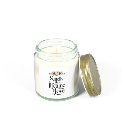 Smell Like Life Time of Love Scented Candles, Coconut Apricot Wax (4oz, 9oz)