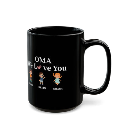 OMA we love you Black Mug (11oz, 15oz)