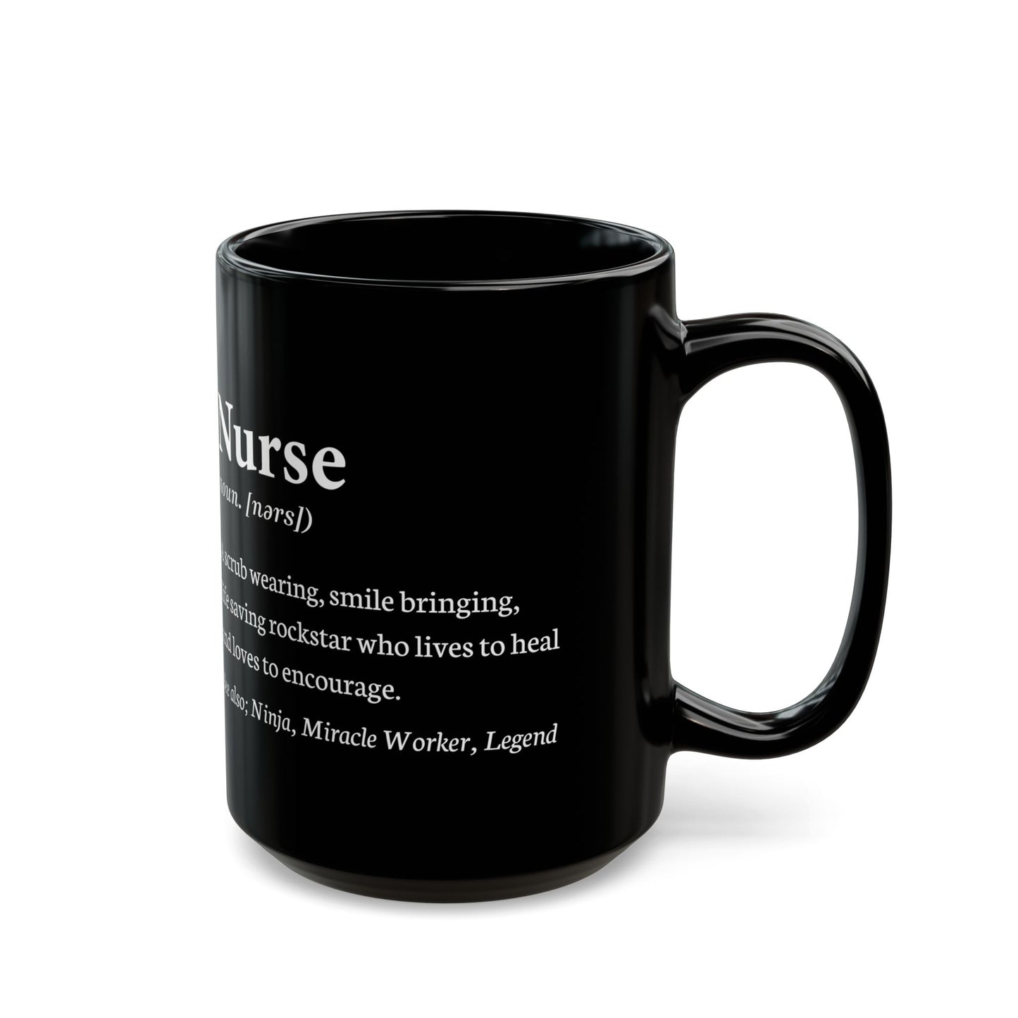 Nurse noun A scrub wearin 11oz  & 15oz Black mug