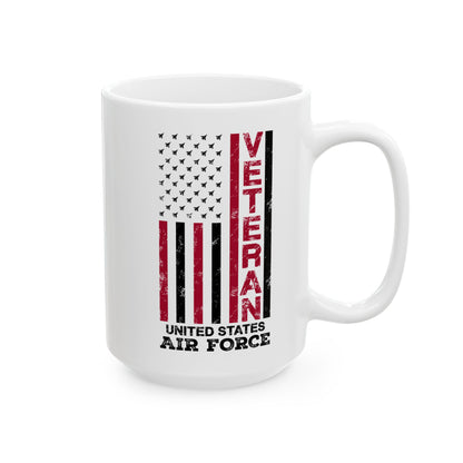 Air Force Veteran Coffee Mug – Patriotic USA Flag Gift for Military Hero
