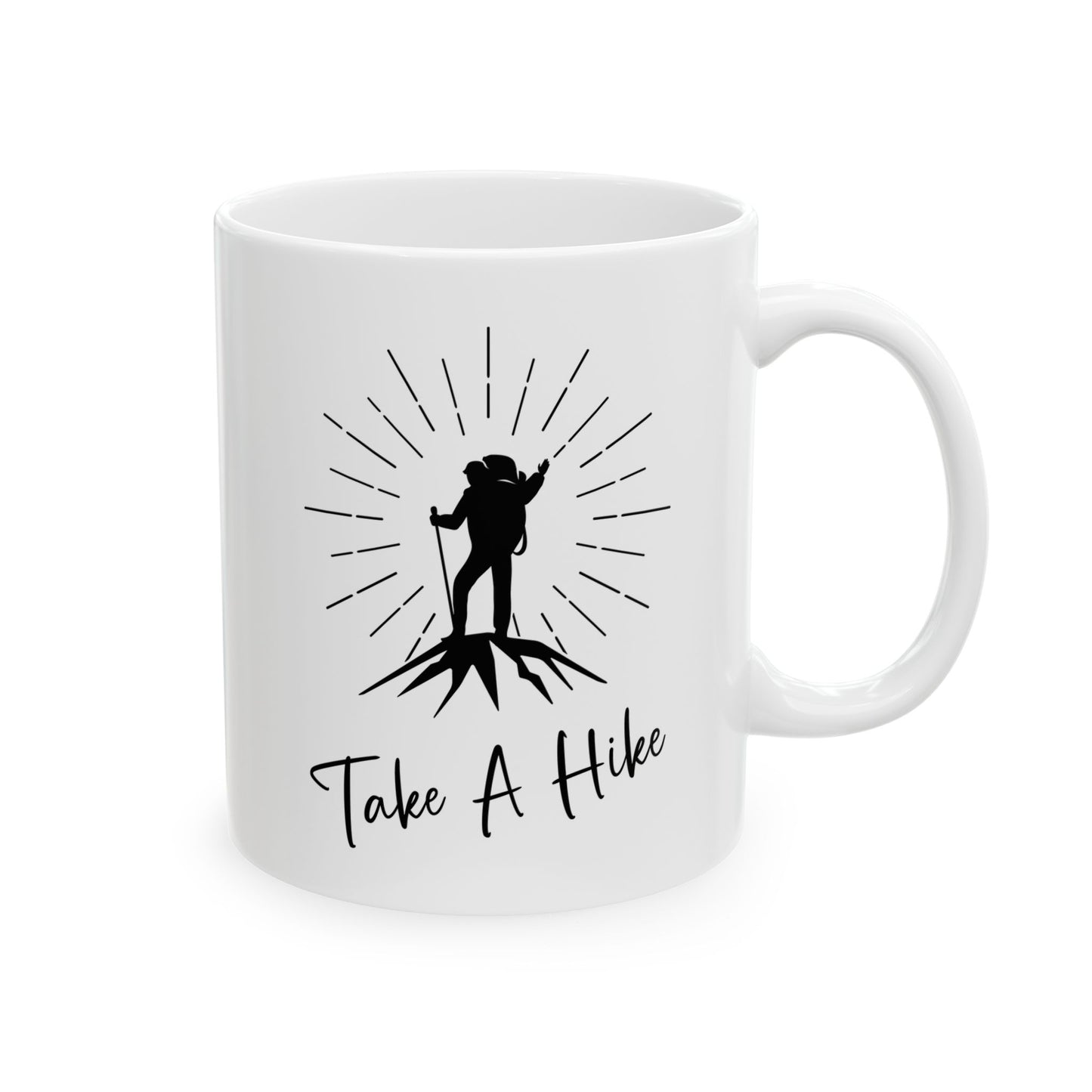Funny Hiking Lover Adventure Tee for Outdoor Enthusiasts Ceramic Mug, (11oz, 15oz)