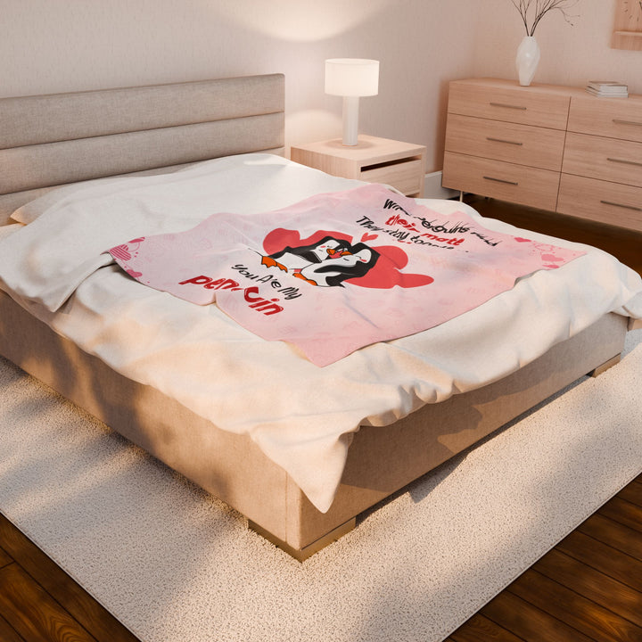 When Penguins find their mate They stay together forever Blanket