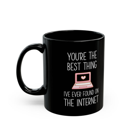 Funny Online Dating Gift – Romantic Black Coffee Cup for Girlfriend or Boyfriend
