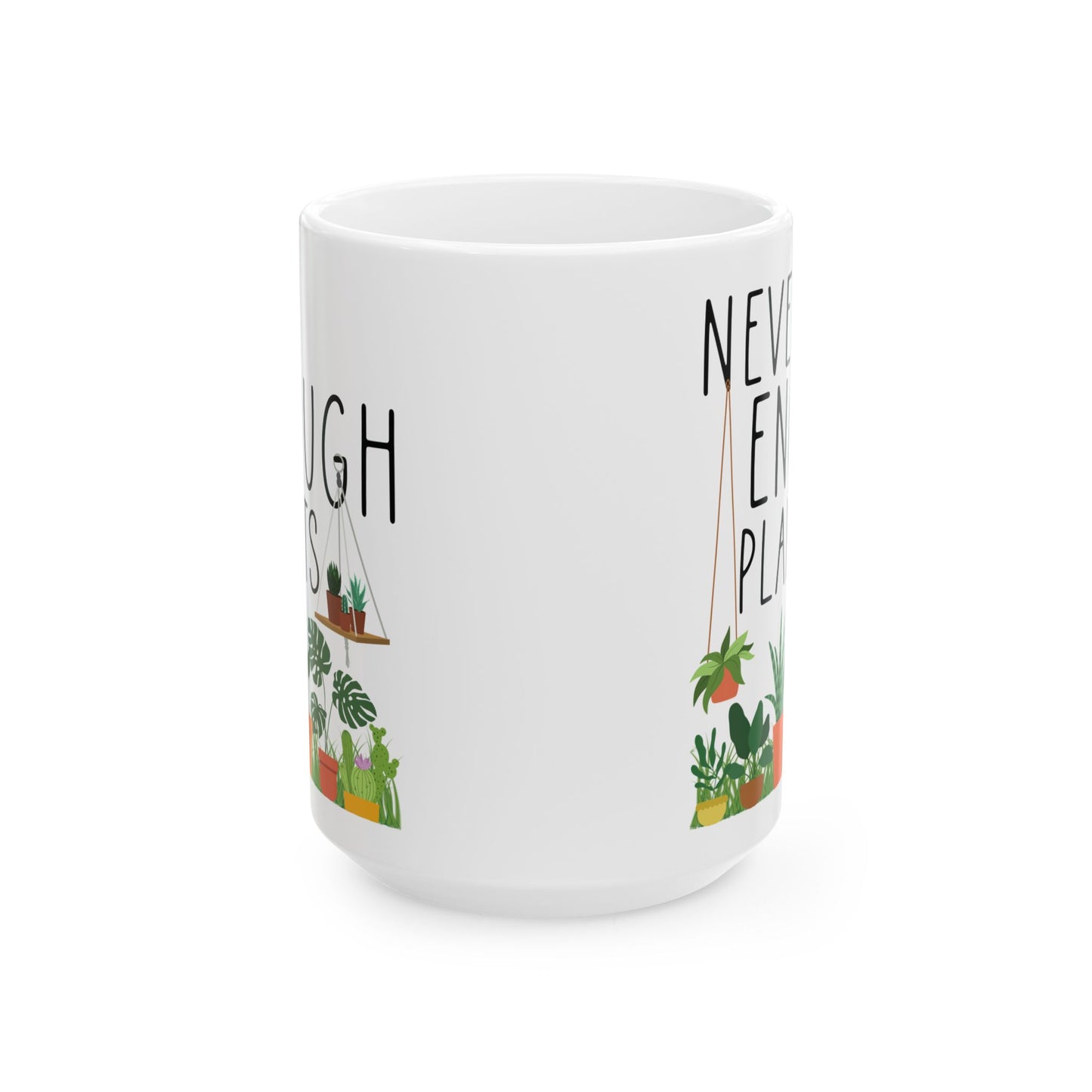 White Ceramic Coffee Cup for Plant Lovers & Gardeners – Funny Indoor Garden Gift for Men & Women