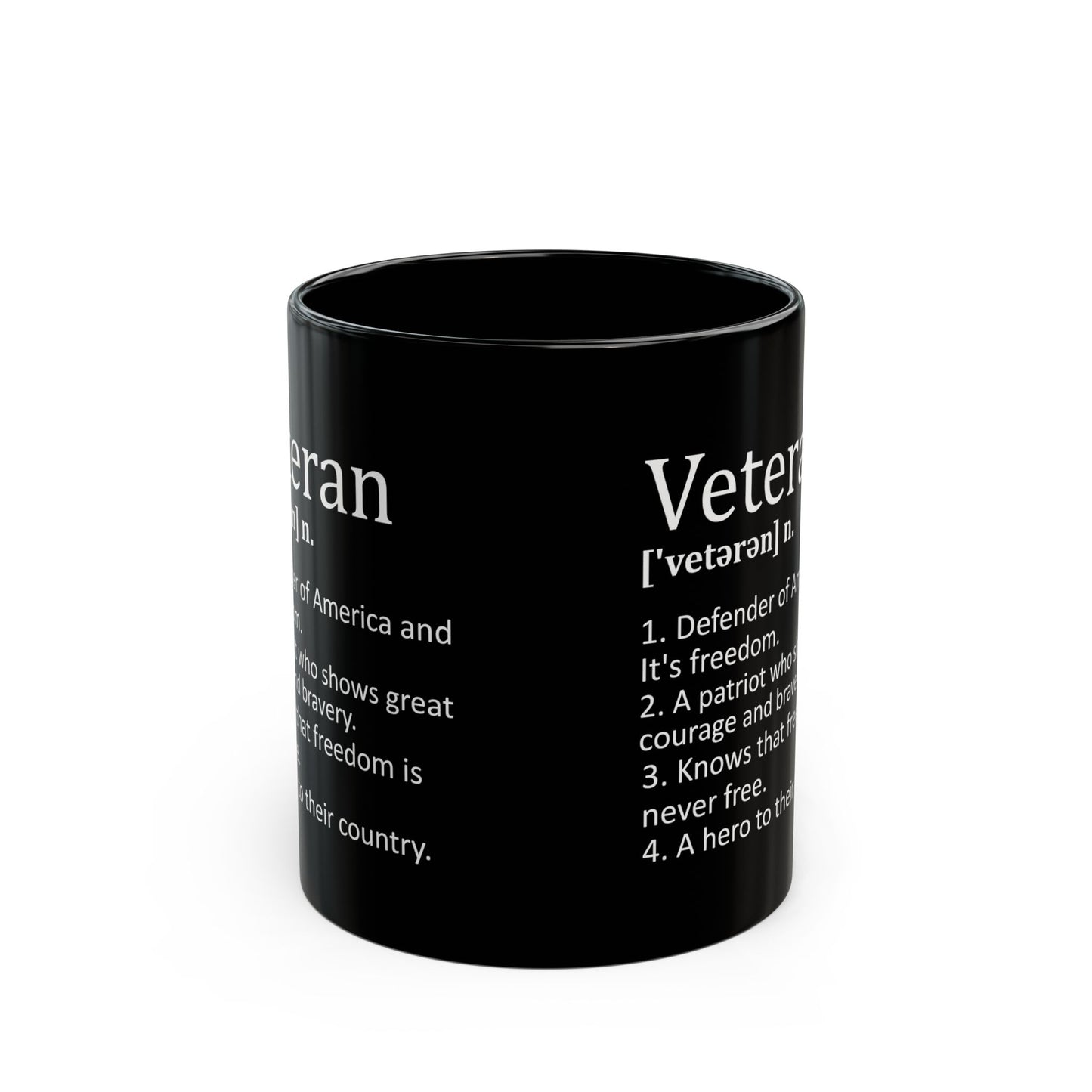 Veteran Definition Coffee Mug – Defender of Freedom Patriotic Gift for Military Veterans