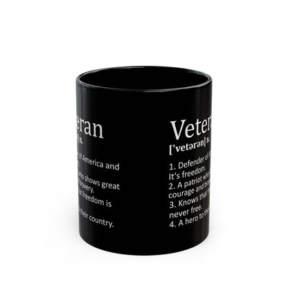 Veteran Definition Coffee Mug – Defender of Freedom Patriotic Gift for Military Veterans